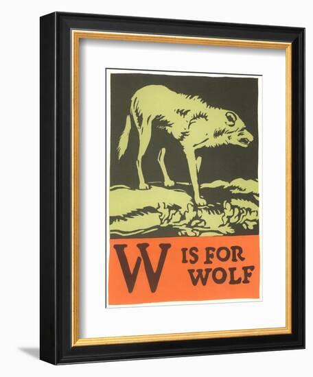 W is for Wolf-null-Framed Premium Giclee Print