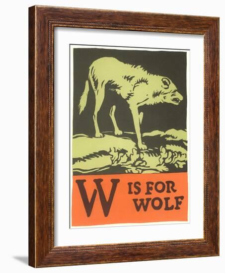 W is for Wolf-null-Framed Art Print