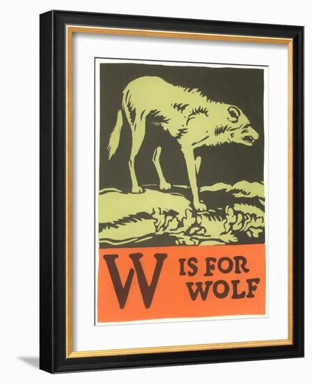 W is for Wolf-null-Framed Art Print