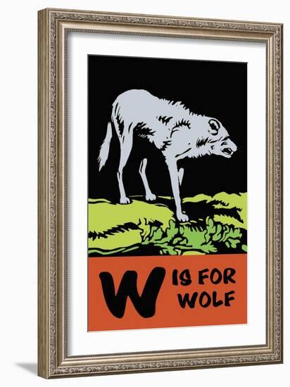 W is for Wolf-Charles Buckles Falls-Framed Art Print