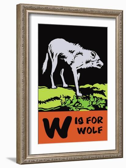 W is for Wolf-Charles Buckles Falls-Framed Art Print