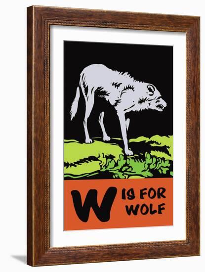 W is for Wolf-Charles Buckles Falls-Framed Art Print