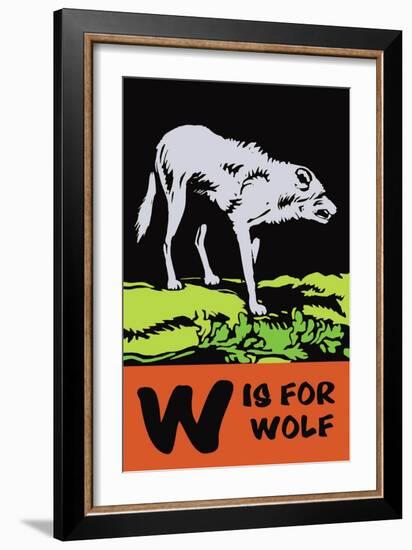 W is for Wolf-Charles Buckles Falls-Framed Art Print