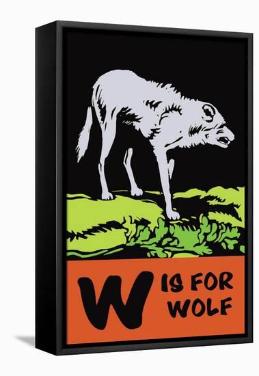 W is for Wolf-Charles Buckles Falls-Framed Stretched Canvas