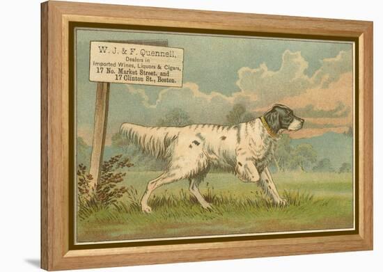 W.J. and F. Quennell Trade Card with an English Setter-null-Framed Premier Image Canvas