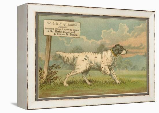 W.J. and F. Quennell Trade Card with an English Setter-null-Framed Premier Image Canvas