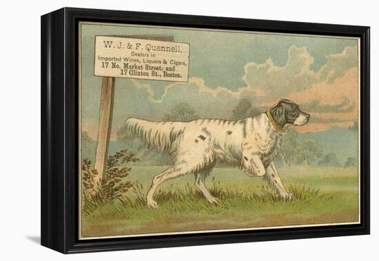 W.J. and F. Quennell Trade Card with an English Setter-null-Framed Premier Image Canvas