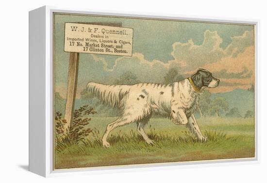 W.J. and F. Quennell Trade Card with an English Setter-null-Framed Premier Image Canvas