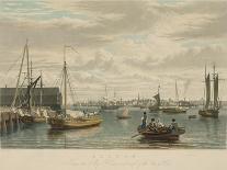 Boston from City Point Near Sea Street-W.J. Bennett-Mounted Art Print