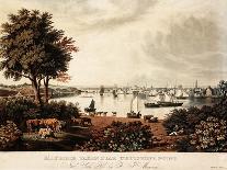 Boston from City Point Near Sea Street-W.J. Bennett-Mounted Art Print