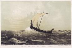 Viking Vessel Heads out into the Open Sea Her Sail Bellying out Before a Favouring Wind-W.j. Hofdijk-Photographic Print