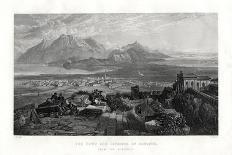 The Town and Isthmus of Corinth from the Acropolis, Greece, 1887-W Miller-Giclee Print