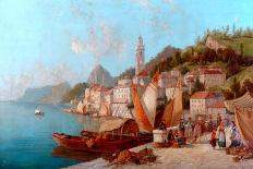Coast Scene, Bellagio, Lake Como-W. Mommerson-Giclee Print