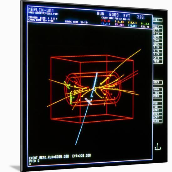W Particle Decay In Ua1 Detector At CERN-David Parker-Mounted Premium Photographic Print