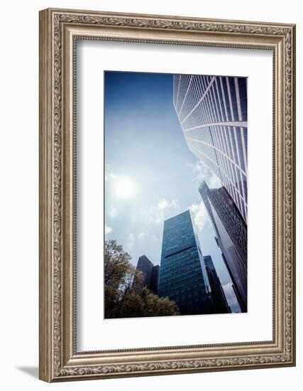 W. R. Grace Building and skyscrapers, Streetview, Manhattan, New York, USA-Andrea Lang-Framed Photographic Print