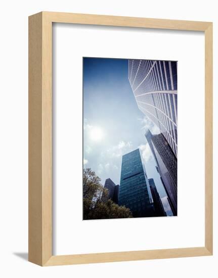 W. R. Grace Building and skyscrapers, Streetview, Manhattan, New York, USA-Andrea Lang-Framed Photographic Print
