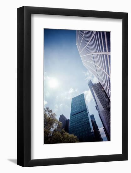 W. R. Grace Building and skyscrapers, Streetview, Manhattan, New York, USA-Andrea Lang-Framed Photographic Print