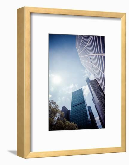 W. R. Grace Building and skyscrapers, Streetview, Manhattan, New York, USA-Andrea Lang-Framed Photographic Print