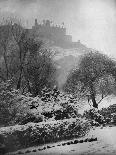 Edinburgh Castle in the Snow, from Princes Street Gardens, Scotland, 1924-1926-W Reid-Laminated Giclee Print