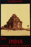 See India - Bengal Nagpur Railways, Konaruk, the Black Pagoda Poster-W.S Bylityllis-Giclee Print