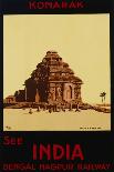 See India - Bengal Nagpur Railways, Konaruk, the Black Pagoda Poster-W.S Bylityllis-Framed Giclee Print