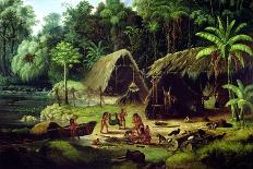 Carib Village, British Guyana, 1836-W.S. Hedges-Laminated Giclee Print