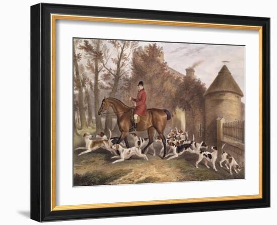 W. Sebright, Huntsman to the Milton Hounds, Engraved by J.W. Giles, 1839-Richard Barrett Davis-Framed Giclee Print