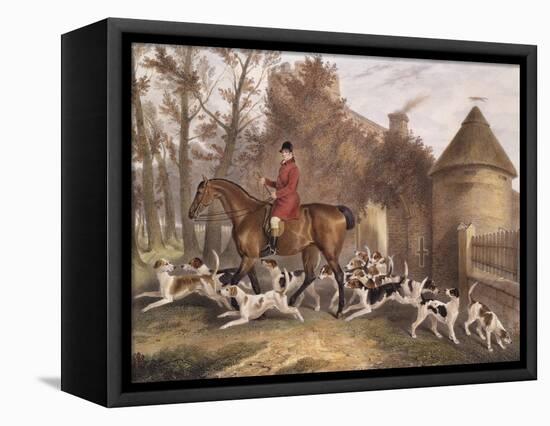 W. Sebright, Huntsman to the Milton Hounds, Engraved by J.W. Giles, 1839-Richard Barrett Davis-Framed Premier Image Canvas