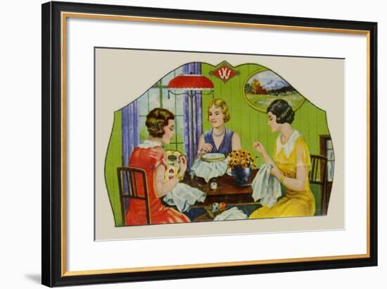 W Sewing Needles-null-Framed Art Print