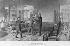 Scene of the Assassination of General James A. Garfield, President of the United States-W. T. Mathews-Framed Premier Image Canvas