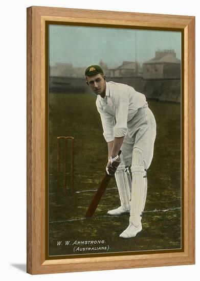 W. W. Armstrong, Cricket Player from Australia-null-Framed Stretched Canvas