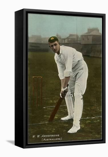 W. W. Armstrong, Cricket Player from Australia-null-Framed Stretched Canvas