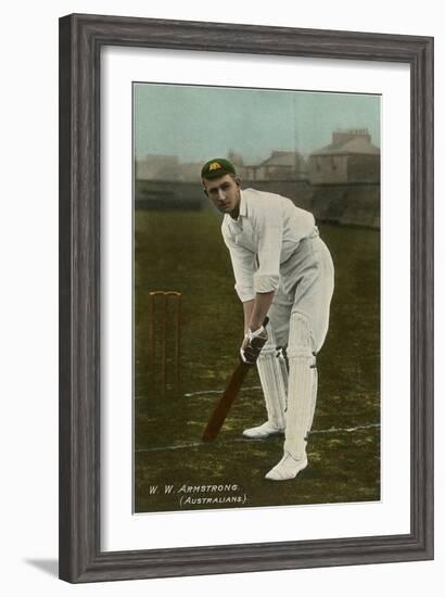 W. W. Armstrong, Cricket Player from Australia--Framed Art Print