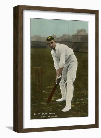 W. W. Armstrong, Cricket Player from Australia-null-Framed Art Print