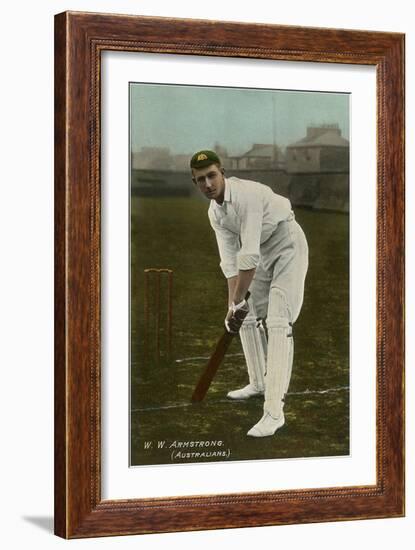 W. W. Armstrong, Cricket Player from Australia-null-Framed Art Print