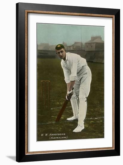 W. W. Armstrong, Cricket Player from Australia--Framed Art Print