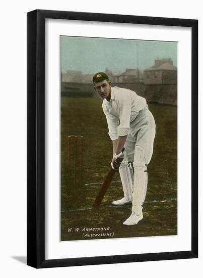 W. W. Armstrong, Cricket Player from Australia--Framed Art Print