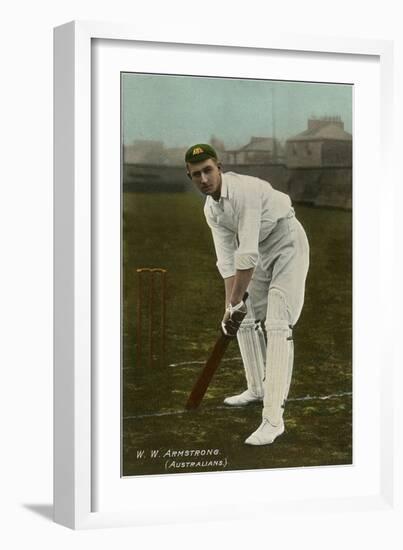 W. W. Armstrong, Cricket Player from Australia--Framed Art Print