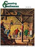 "Square Dance in the Barn," Country Gentleman Cover, November 1, 1947-W.W. Calvert-Giclee Print
