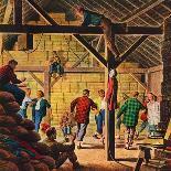 "Square Dance in the Barn," Country Gentleman Cover, November 1, 1947-W.W. Calvert-Giclee Print