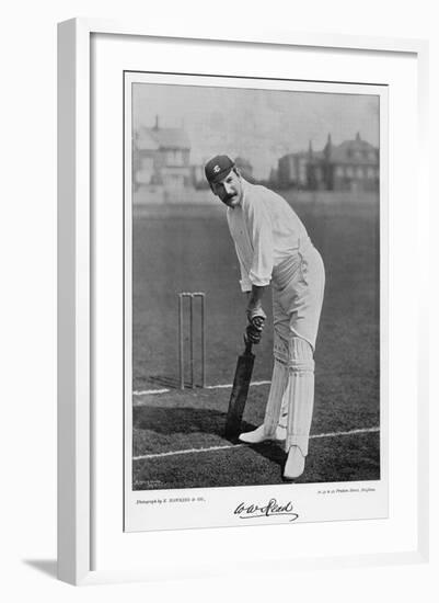 W.W. Read, from 'Famous Cricketers and Cricket Grounds', Published by Hudson and Kearns, 1895-null-Framed Photographic Print