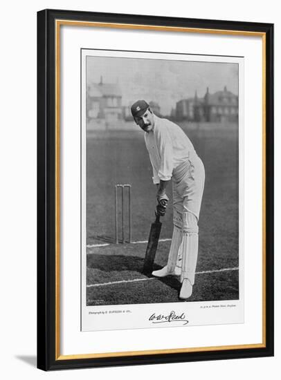 W.W. Read, from 'Famous Cricketers and Cricket Grounds', Published by Hudson and Kearns, 1895-null-Framed Photographic Print