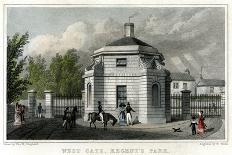 View of a Lodge in Hyde Park, London, 1828-W Wallis-Giclee Print