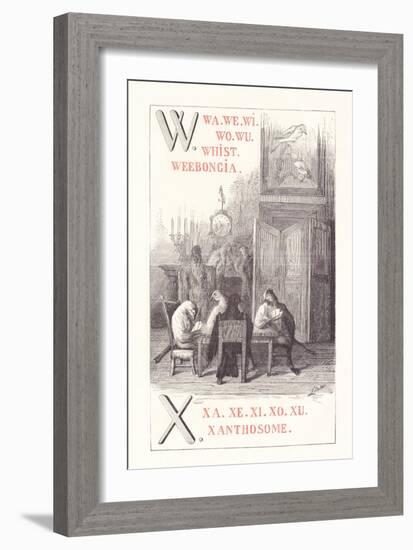 W X: WA WE WI WO WU - Whist - Weebongia XA XE XI XO XU — Xanthosome,1879 (Engraving)-Fortune Louis Meaulle-Framed Giclee Print