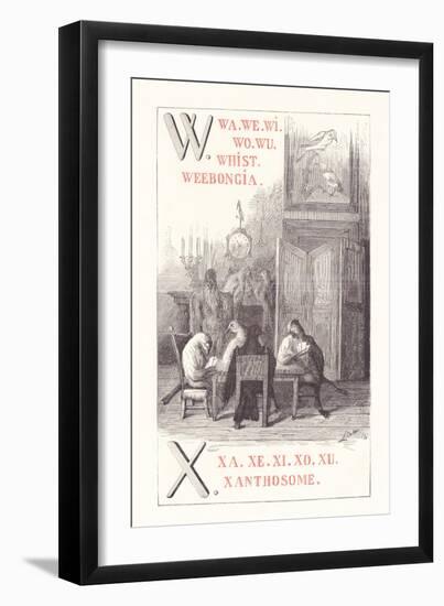 W X: WA WE WI WO WU - Whist - Weebongia XA XE XI XO XU — Xanthosome,1879 (Engraving)-Fortune Louis Meaulle-Framed Giclee Print