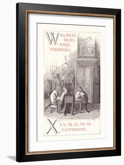 W X: WA WE WI WO WU - Whist - Weebongia XA XE XI XO XU — Xanthosome,1879 (Engraving)-Fortune Louis Meaulle-Framed Giclee Print