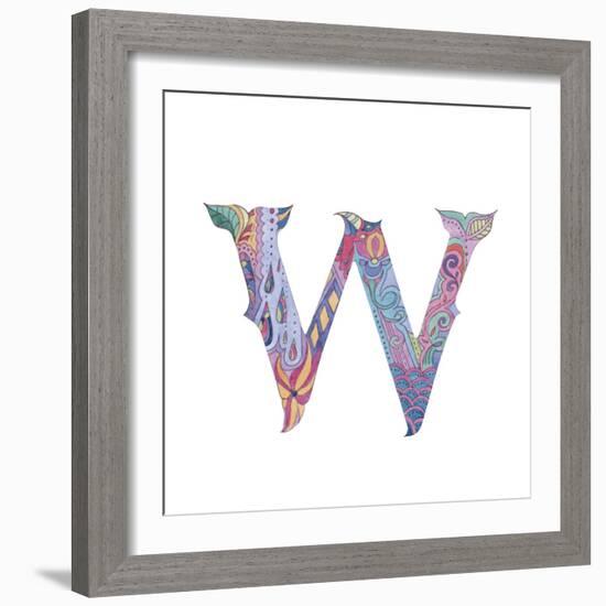 W-Green Girl-Framed Giclee Print