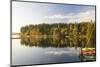 WA, Bainbridge Island. Fall Color Reflected on Fletcher Bay-Trish Drury-Mounted Photographic Print