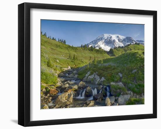 Wa, Mount Rainier National Park, Mount Rainier and Edith Creek-Jamie And Judy Wild-Framed Photographic Print