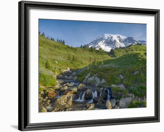 Wa, Mount Rainier National Park, Mount Rainier and Edith Creek-Jamie And Judy Wild-Framed Photographic Print